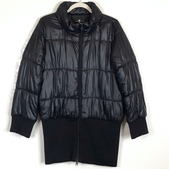 7 for all mankind puffer coat size large - Picture 1 of 10